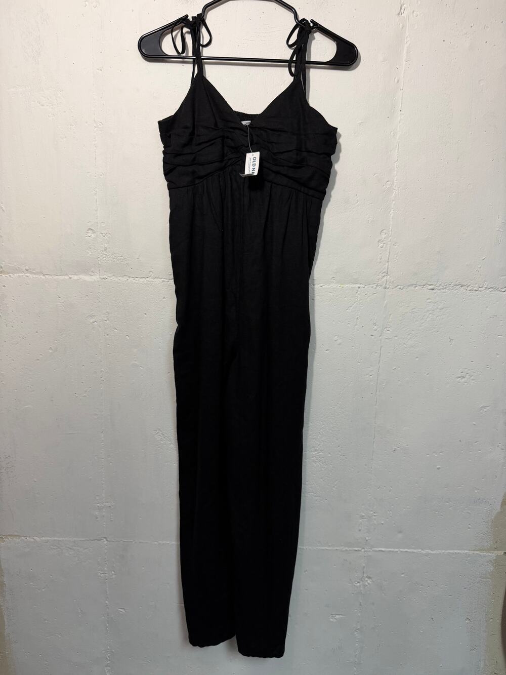 NEW Old Navy Linen Blend Jumpsuit Black Size Small